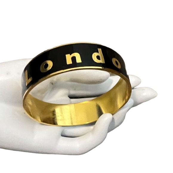 LONDON BANGLE BLACK‎ & GOLD BRACELET - Picture 5 of 6